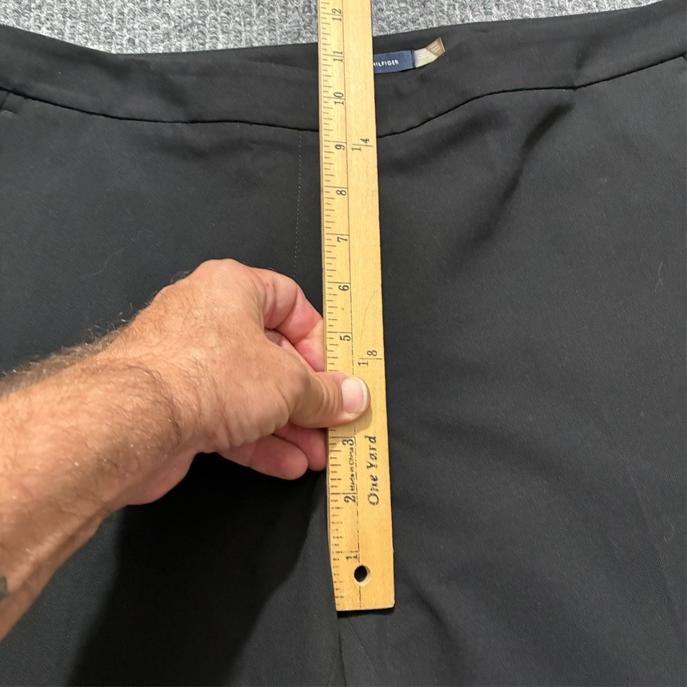 Tommy Hilfiger Womens Pants Size 10 Black Flat Front Workwear High Rise - Picture 5 of 11